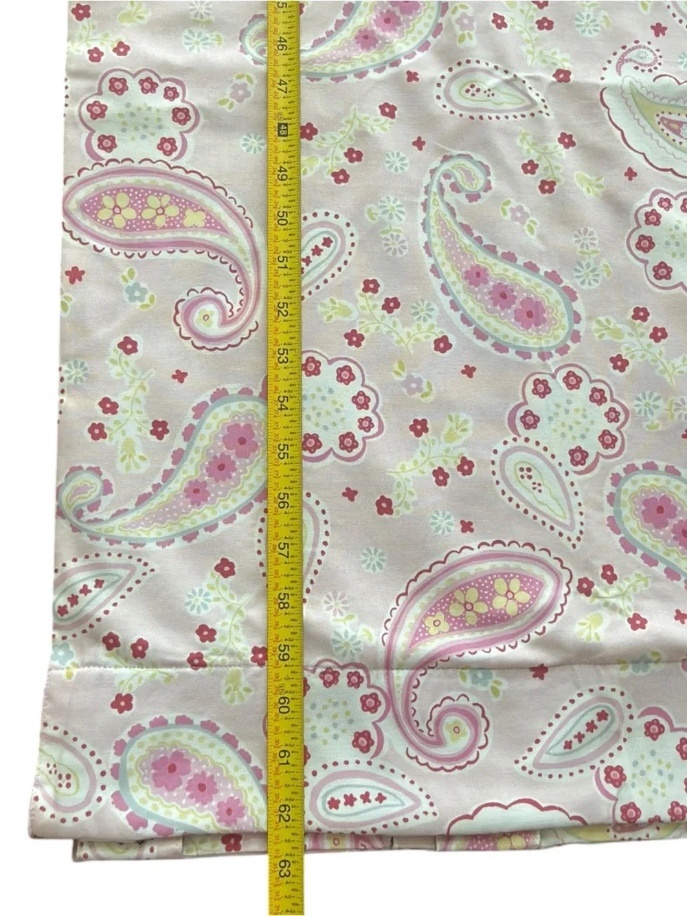 Pottery Barn Kids Girls Pink Paisley Window Curtains SET OF 3. 44 x 63 inches.